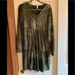 Three tier tie dye dress